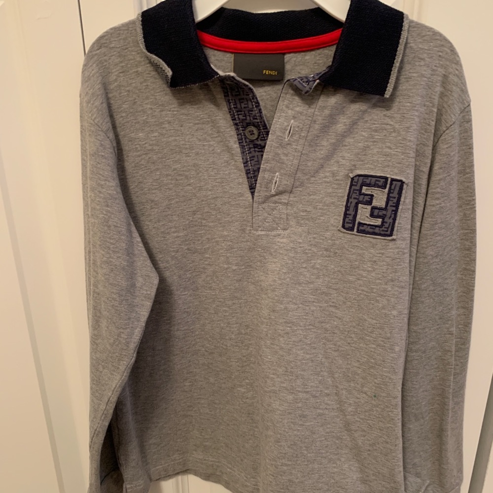Fendi boys long sleeve polo
